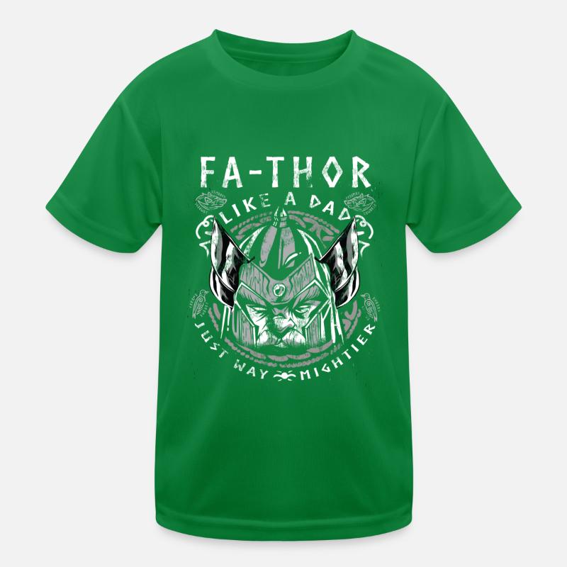 Vathor - Vatertag Vatertagsgeschenk Wikinger Kinder Funktions-T-Shirt