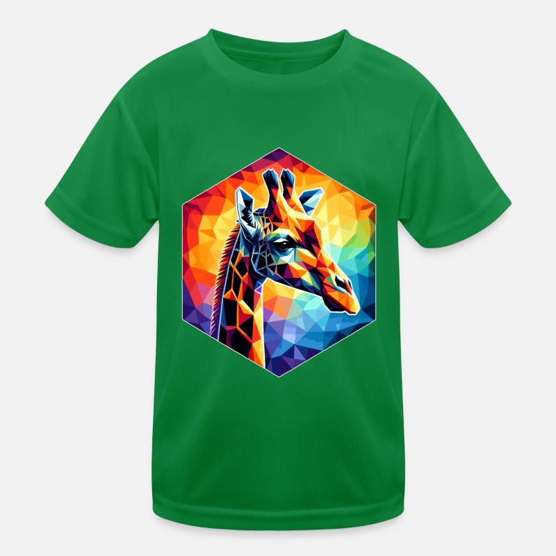 Girafe dans l’illustration polygonale T-shirt sport Enfant