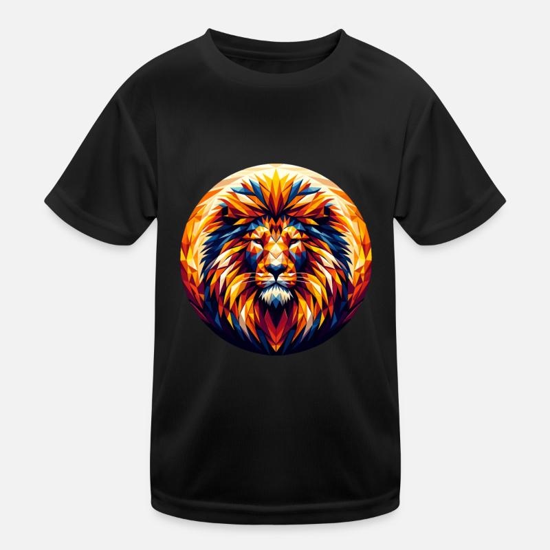 Lion dans l’illustration polygonale T-shirt sport Enfant