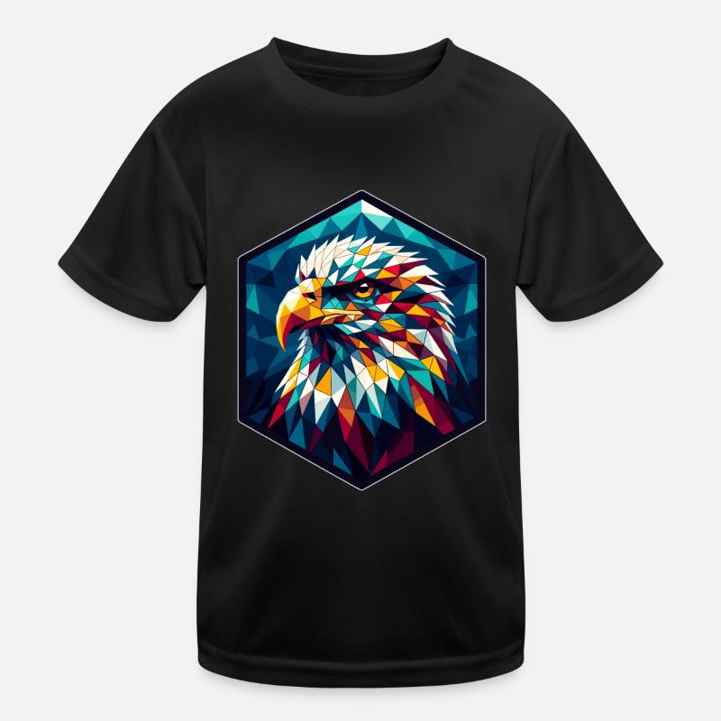 White-tailed eagle in polygon representation Kids Functional T-Shirt