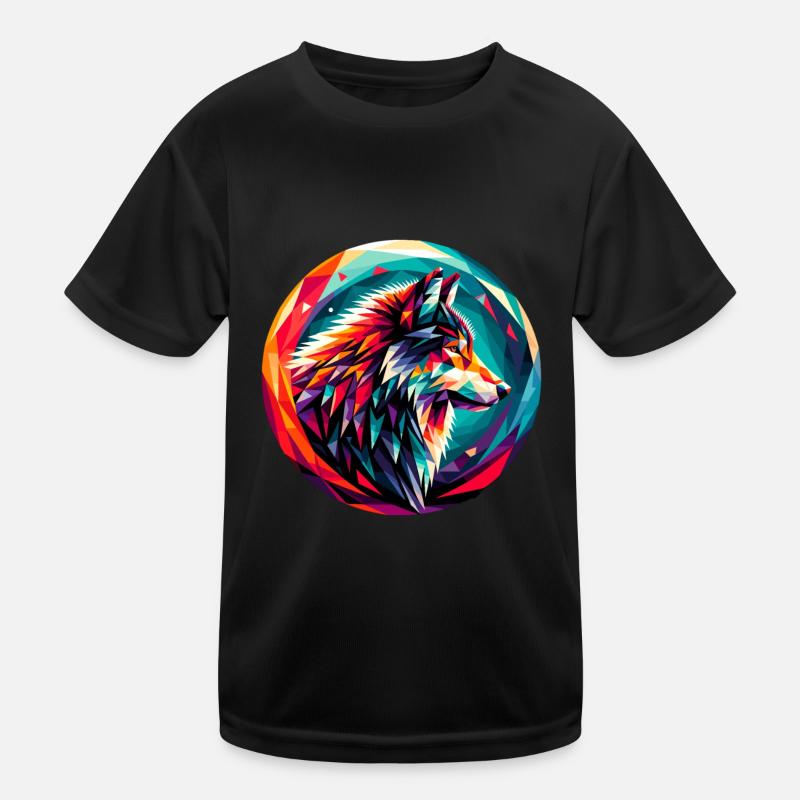 Loup dans la représentation polygonale T-shirt sport Enfant
