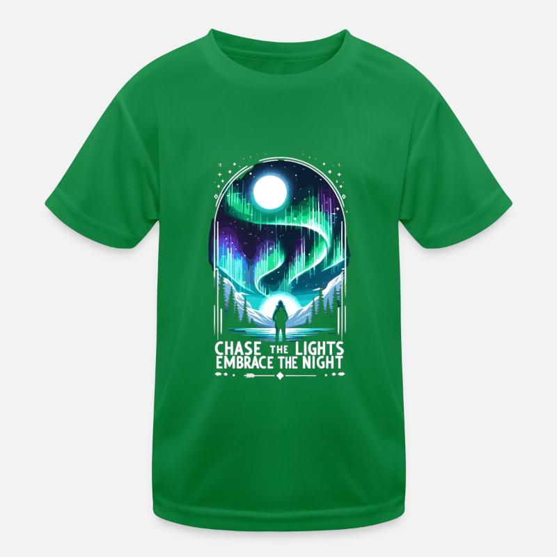 Aurora Aurora Tracker Alaska Wilderness Kids Functional T-Shirt