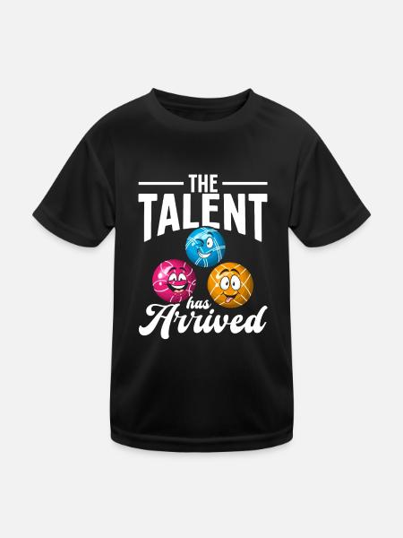 The Talent Has Arrived - Boccia Balls Bocce Ball P - Kinder Funktions-T-Shirt - Schwarz - Vorne