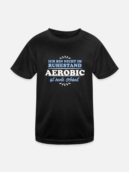Pensionist Pensionist Pensionist Aerobic - Funktionsshirt til børn - sort - Foran