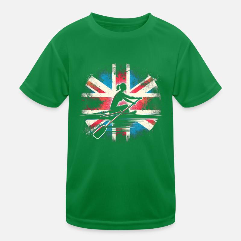 Rameur avec drapeau britannique T-shirt sport Enfant