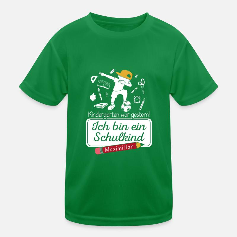Ich bin ein Schulkind Maximilian Kinder Funktions-T-Shirt