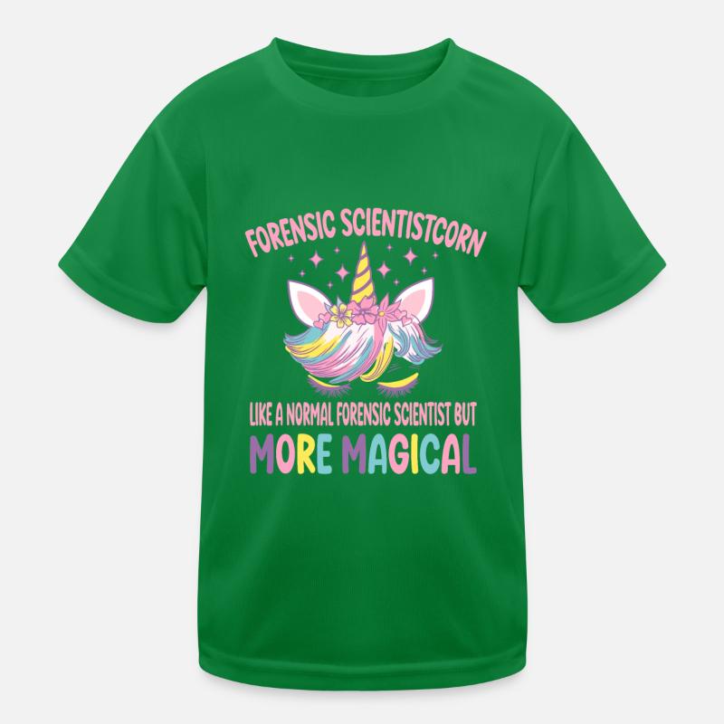 Forensic Scientistcorn Unicorn Scientist Gifts Kinder Funktions-T-Shirt