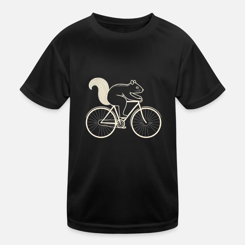 Eichhörnchen - Kinder Funktions-T-Shirt - Schwarz