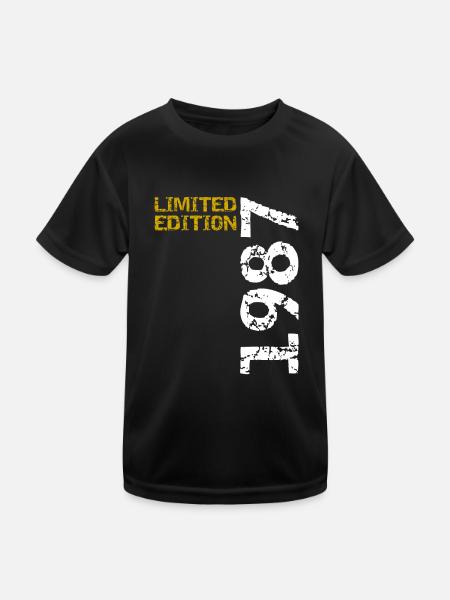 1987 édition limitée anniversaire cadeau femme mari - T-shirt sport Enfant - noir - Devant