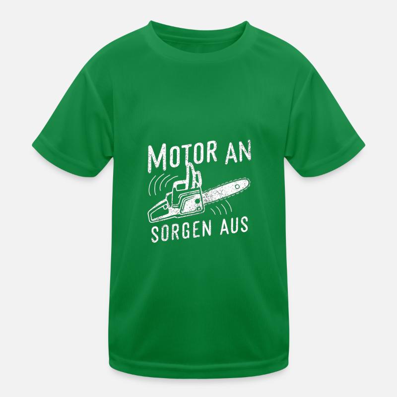 Engine On Worries From Relaxation Nature Adventure Kids Functional T-Shirt