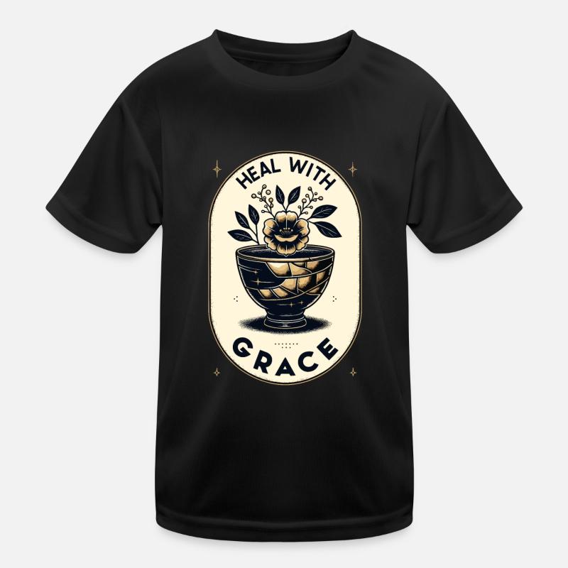 Kintsugi Kintsukuroi Imperfekte Japanische Kunst Kinder Funktions-T-Shirt