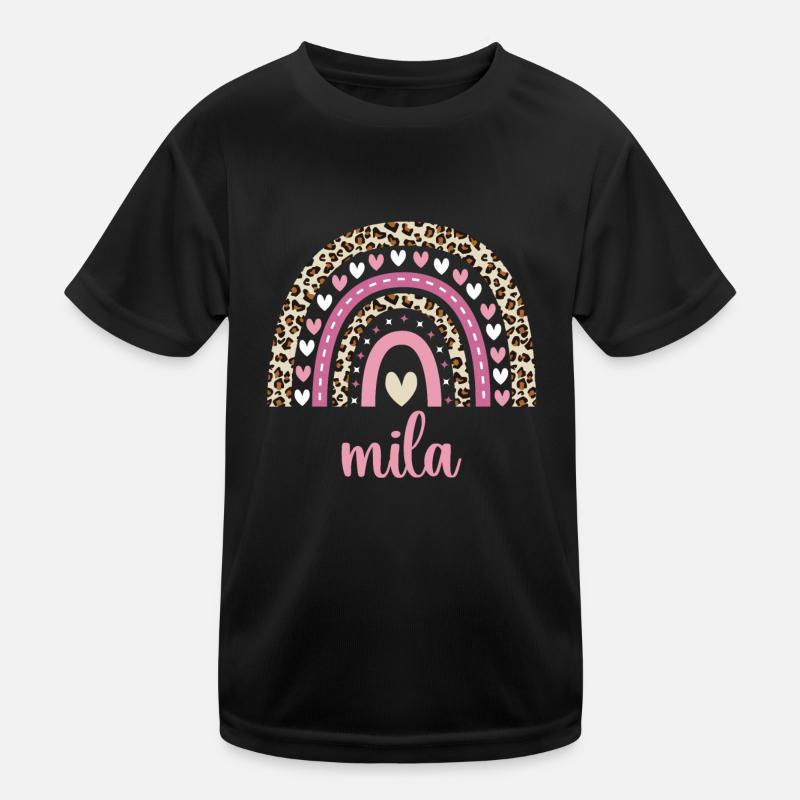 Mila Regenbogen Name Geburtstag Mila Kinder Funktions-T-Shirt