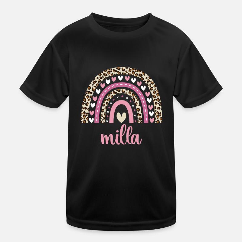 Milla Regenbogen Name Geburtstag Milla Kinder Funktions-T-Shirt