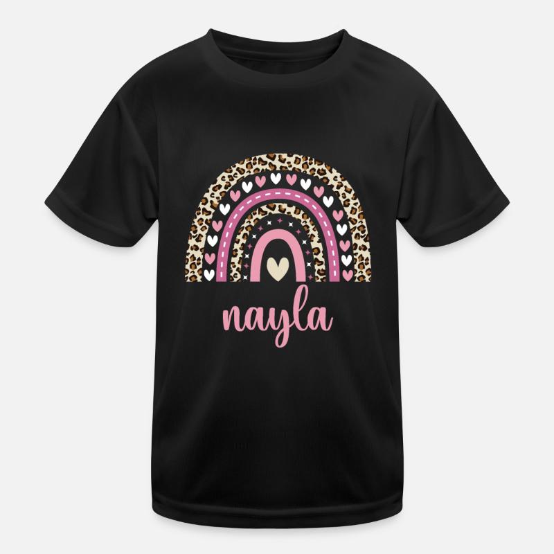 Nayla Regenbogen Name Geburtstag Nayla Kinder Funktions-T-Shirt