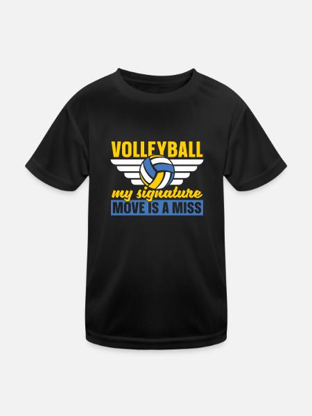Volley-ball Volley-ball - T-shirt sport Enfant - noir - Devant