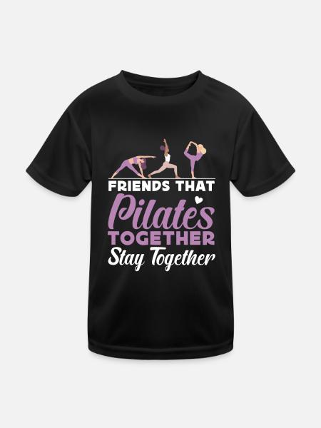 Pilates Instructor Teacher Friends - Kids Functional T-Shirt - black - Front