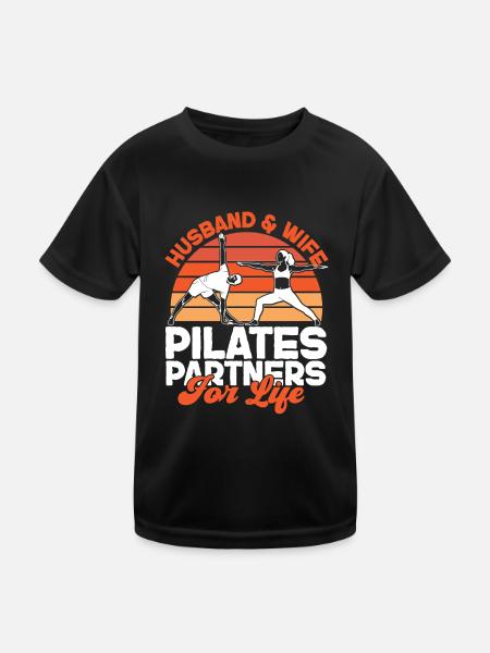 Pilates Instructor Teacher Husband - Kids Functional T-Shirt - black - Front