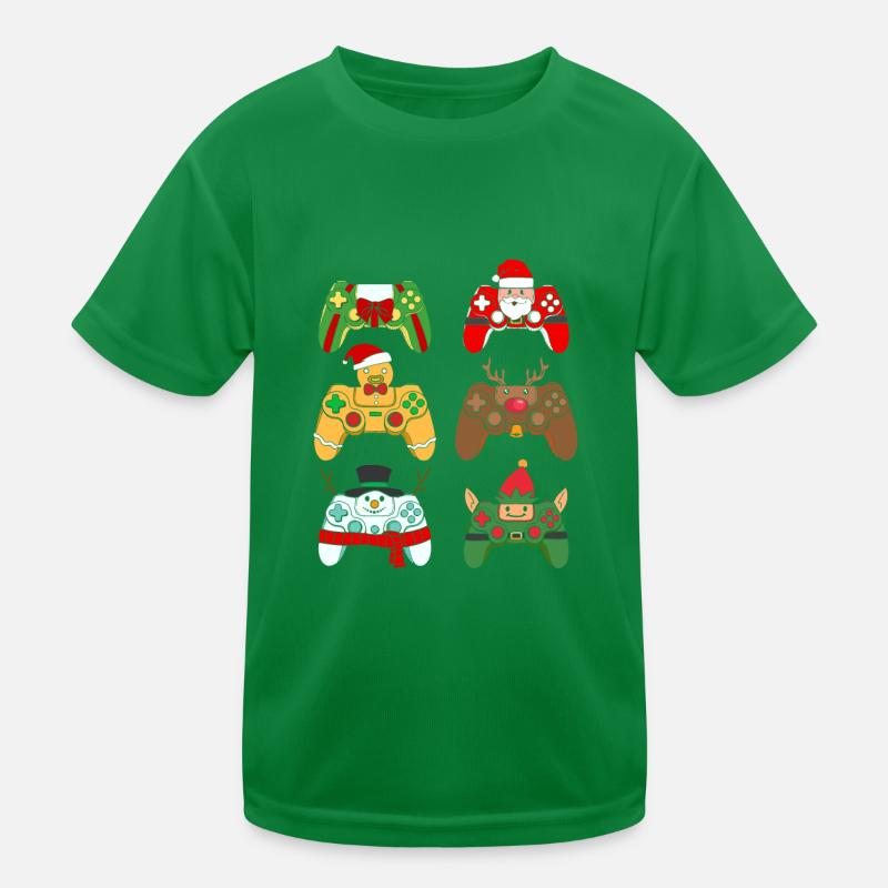 Christmas Gaming Controller Kinder Funktions-T-Shirt