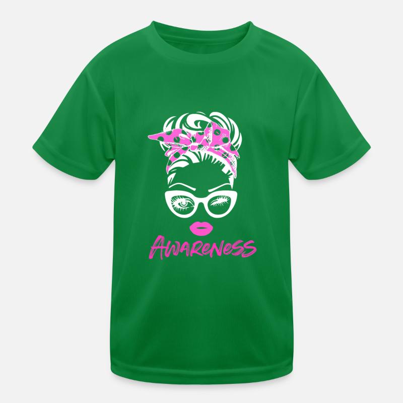 Brustkrebs Bewusstsein Kinder Funktions-T-Shirt