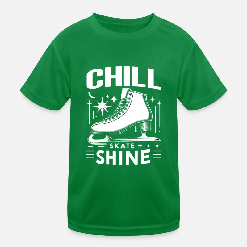 Eislaufen Schlittschuhläufer Kinder Funktions-T-Shirt