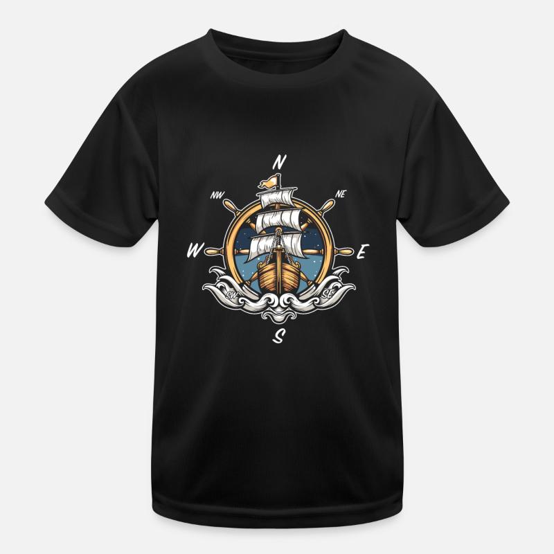 Sailing Sailboat Sailboat Nautical Kids Functional T-Shirt