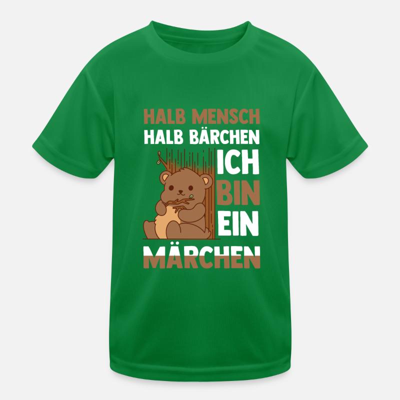 Halb Mensch Halb Bärchen Kinder Funktions-T-Shirt