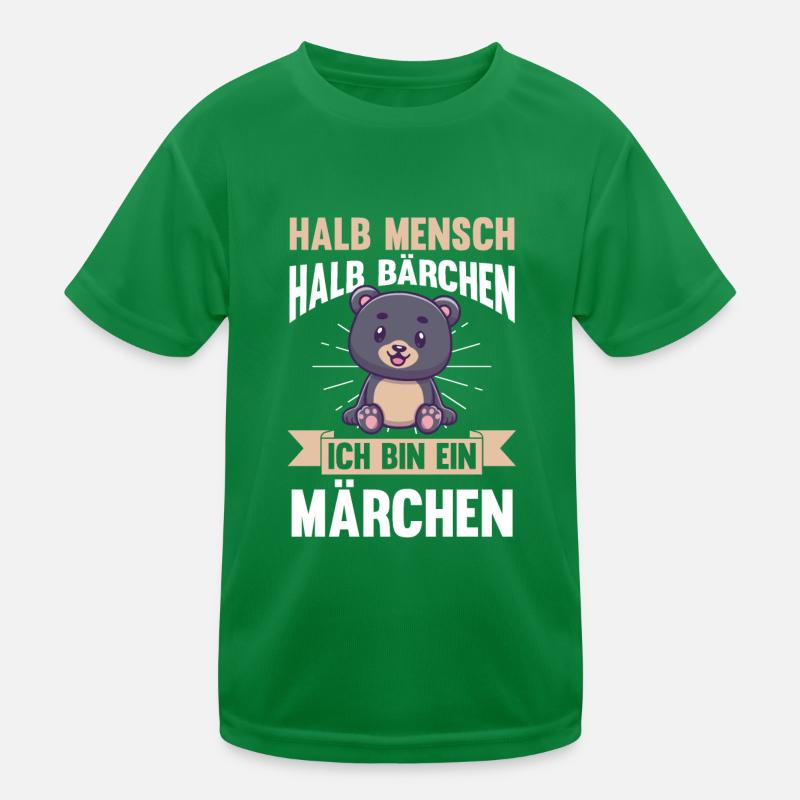 Halb Mensch Halb Bärchen Kinder Funktions-T-Shirt