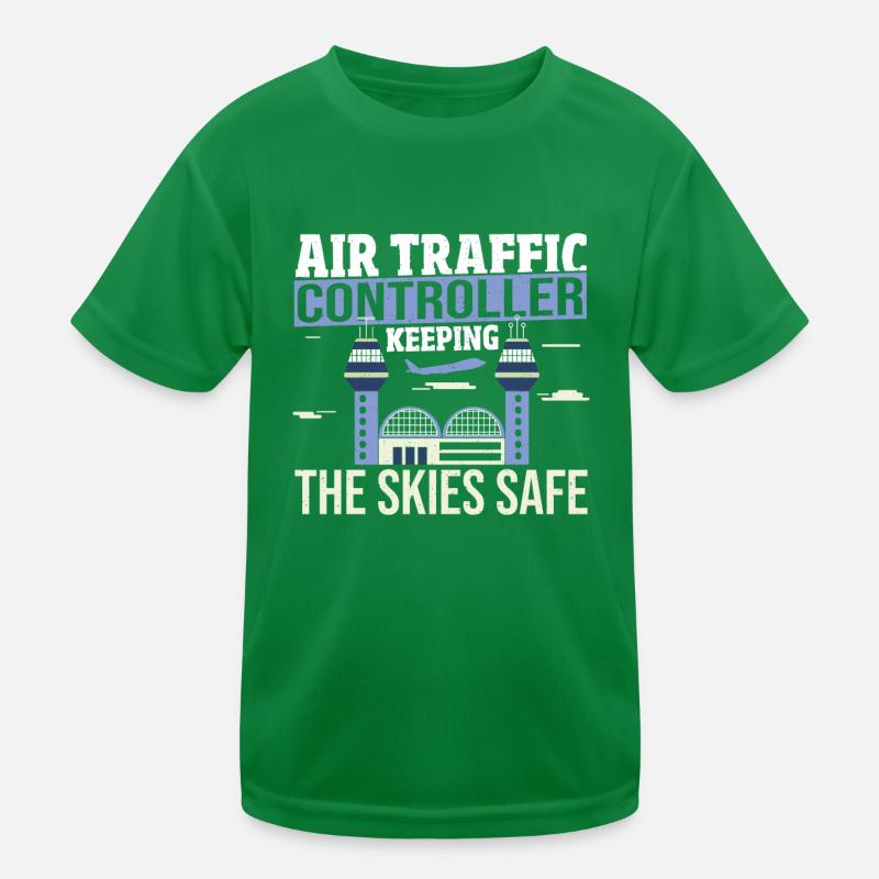 Radar Pilots Runway Air Traffic Controller Kids Functional T-Shirt