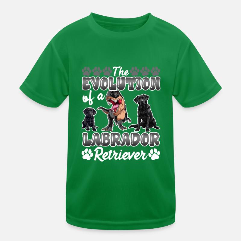 Hundebesitzer DIE EVOLUTION EINES LABRADOR Kinder Funktions-T-Shirt