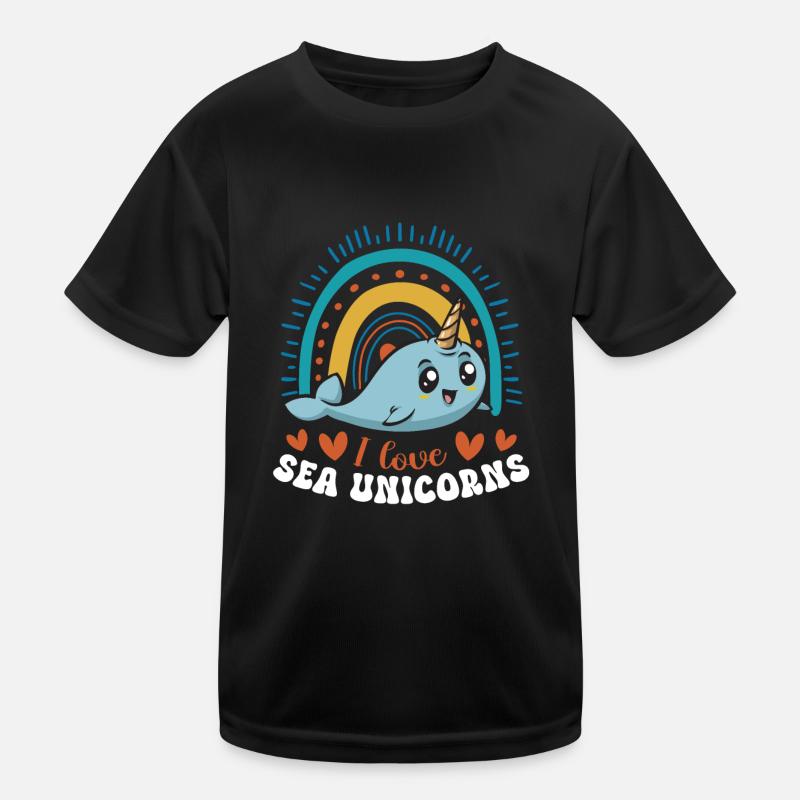 Narwal Einhornwal Kinder Funktions-T-Shirt