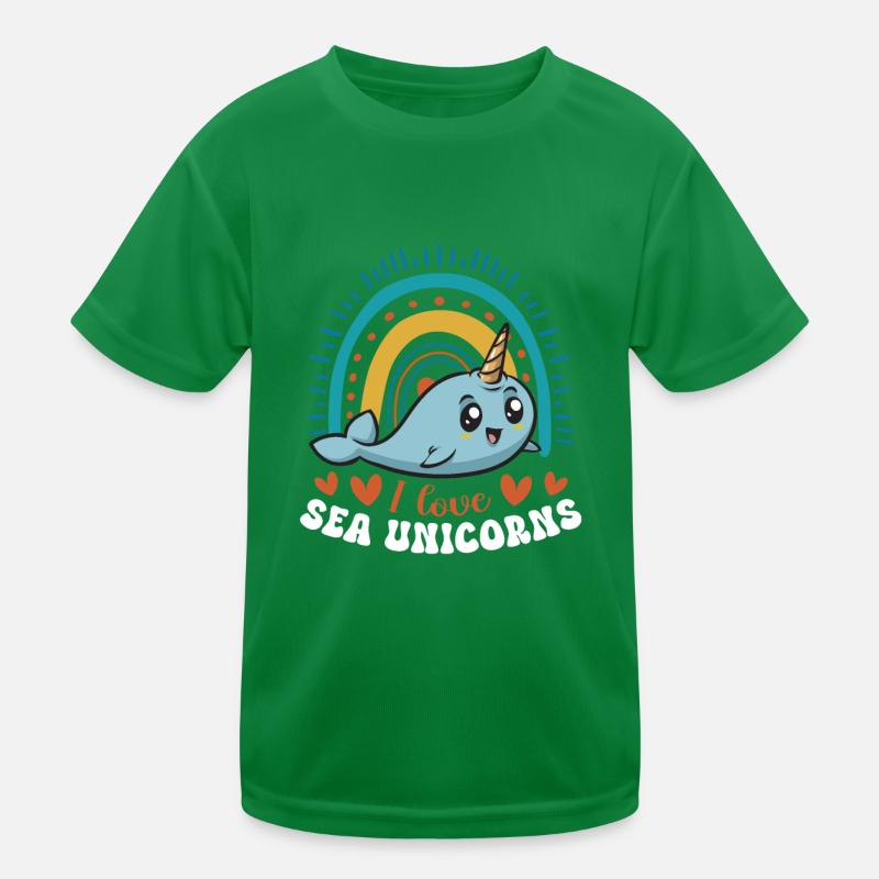 Narwal Einhornwal Kinder Funktions-T-Shirt