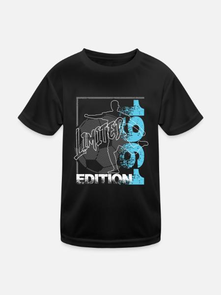 Limited Edition 1961 Limited Edition Fußball - Kinder Funktions-T-Shirt - Schwarz - Vorne