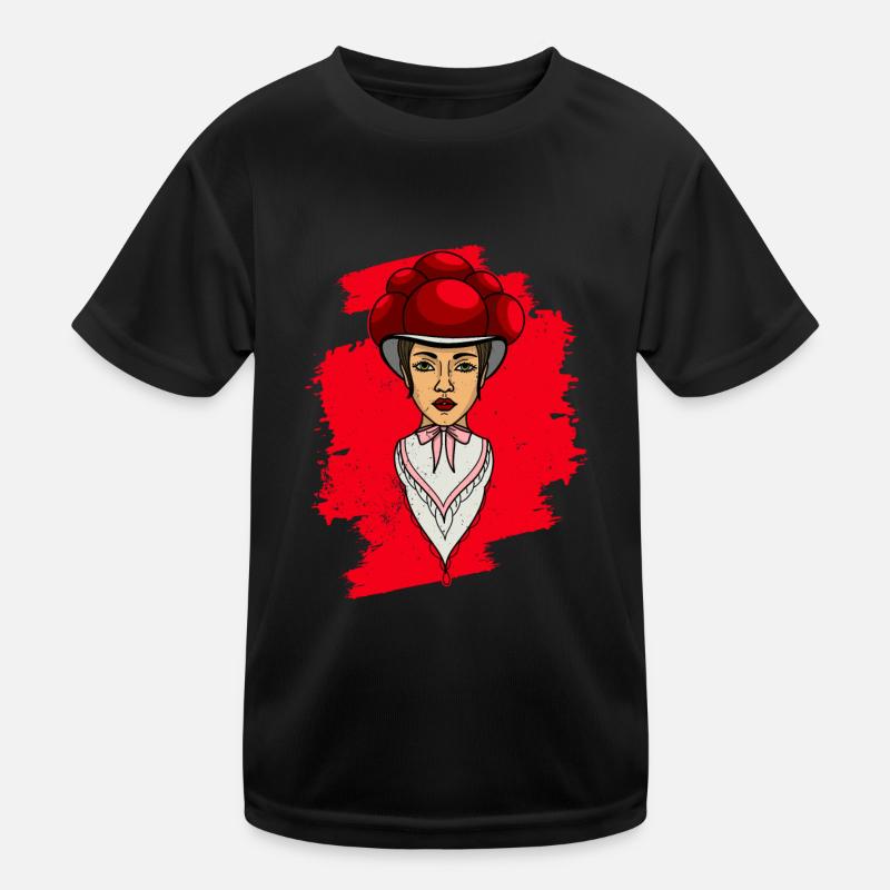 Black Forest Girl Black Forest German Mountain Kids Functional T-Shirt