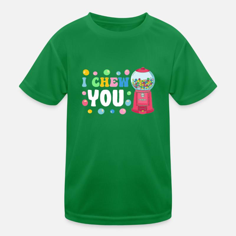 Funny chewing gum machine Kids Functional T-Shirt