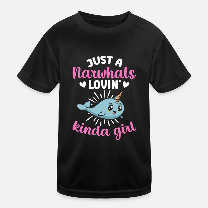 Narwal Einhornwal Kinder Funktions-T-Shirt
