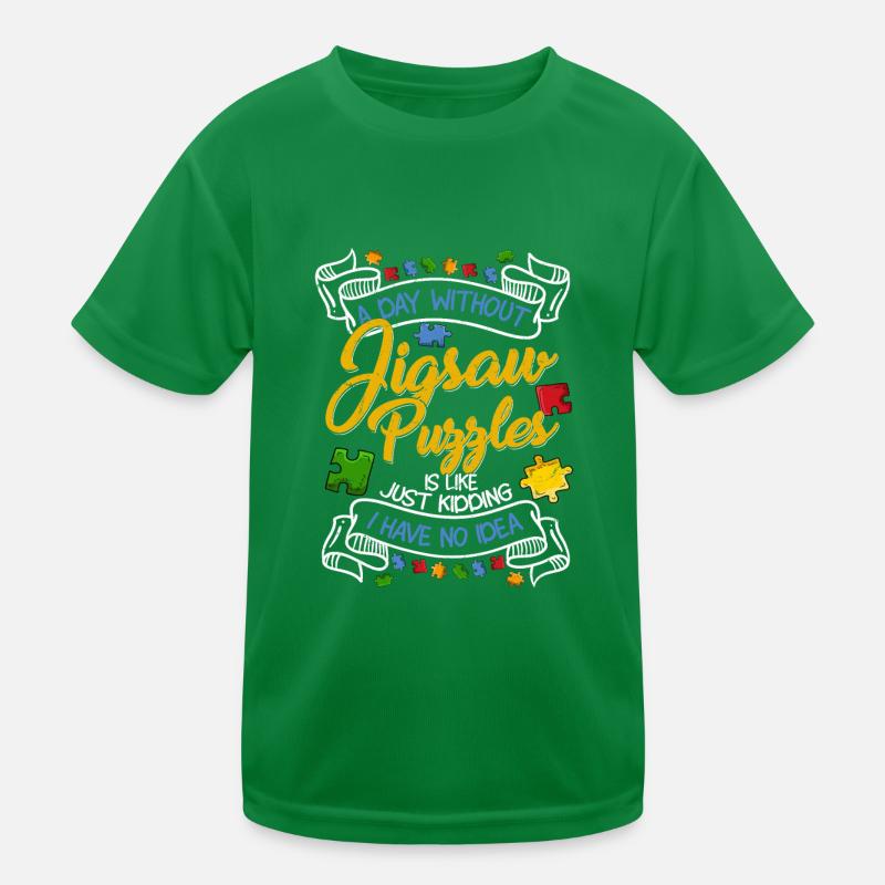 Une journée sans puzzle Résolution de pièces T-shirt sport Enfant