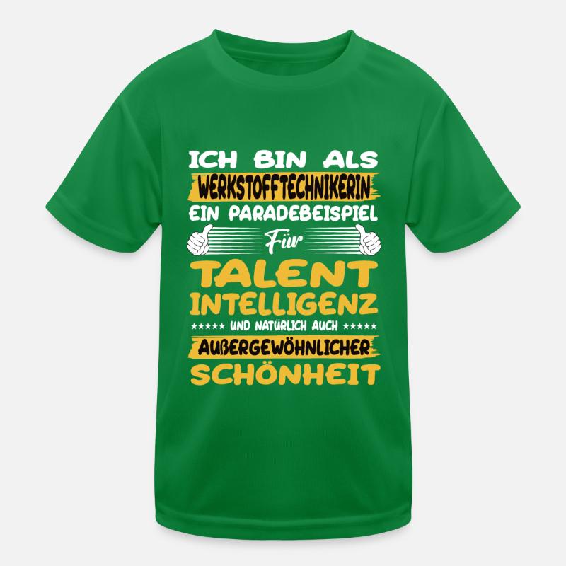 Materials technician a prime example of talent Kids Functional T-Shirt