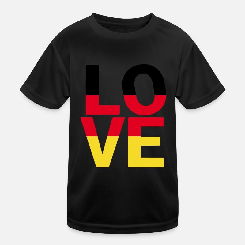 LOVE Germany Colors Flag Kids Functional T-Shirt