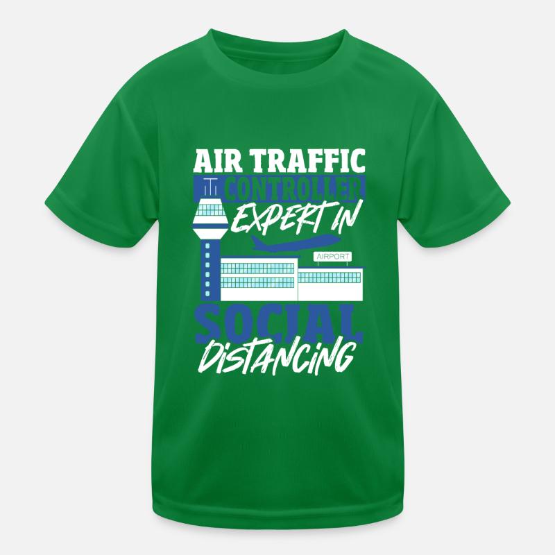 Radar Aircraft Airport Air Traffic Controller Kids Functional T-Shirt
