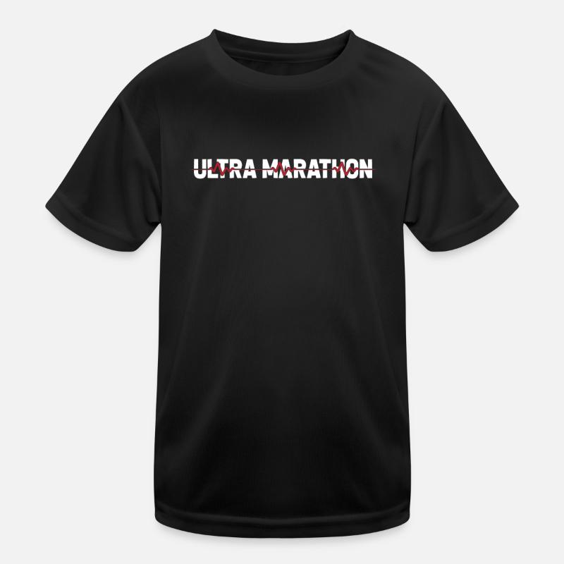 Ultramarathon ECG Heartbeat Kids Functional T-Shirt