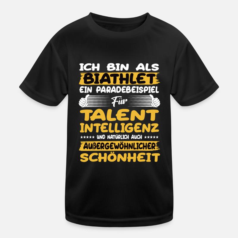 Biathlet ein Paradebeispiel Biathlon Kinder Funktions-T-Shirt
