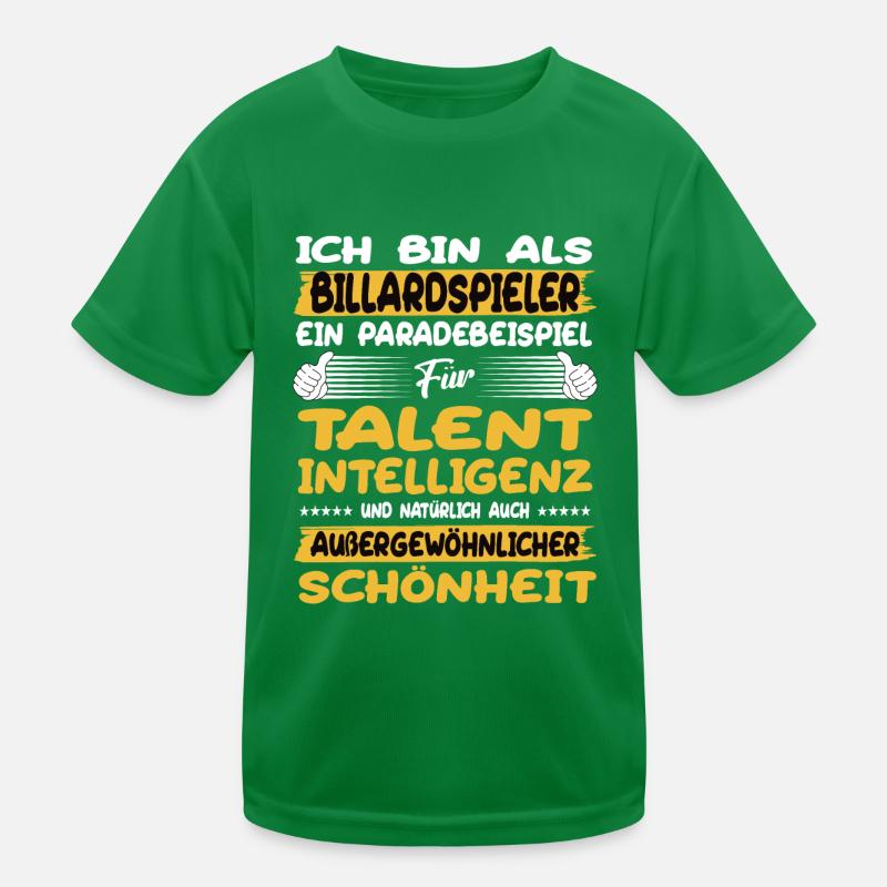 Billiardspieler ein Paradebeispiel Billiard Kinder Funktions-T-Shirt