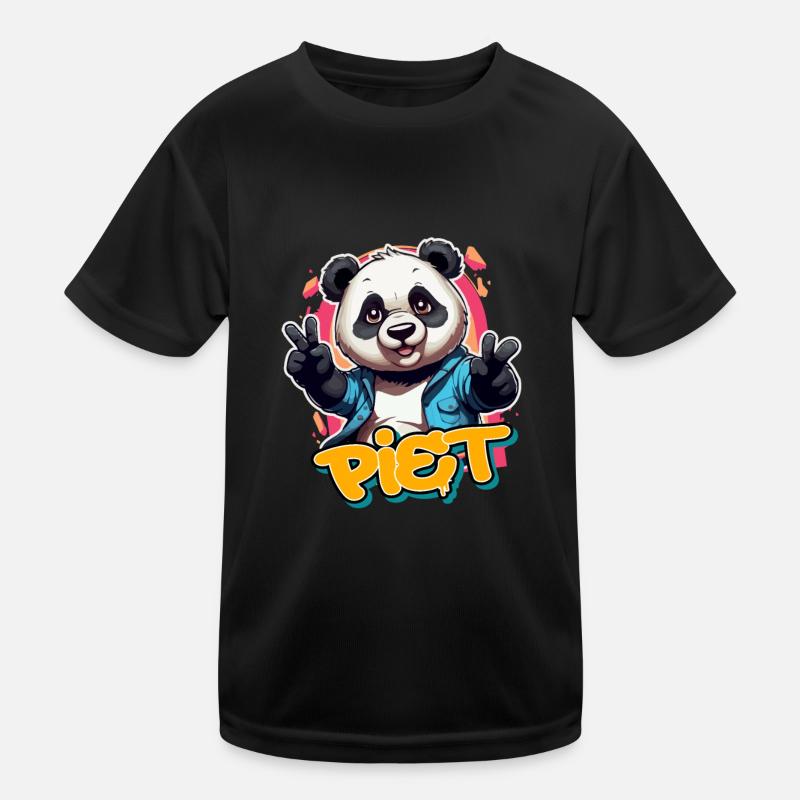 PIET - Beau nom de garçon avec Cool Panda T-shirt sport Enfant