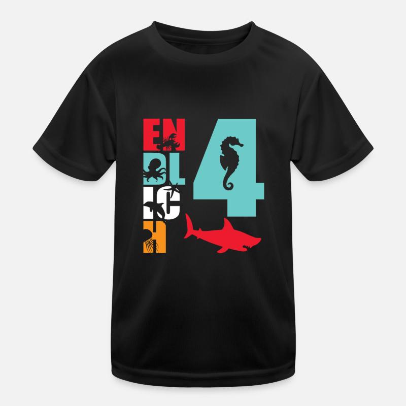 Endlich 4 Hai Fisch Kinder Funktions-T-Shirt