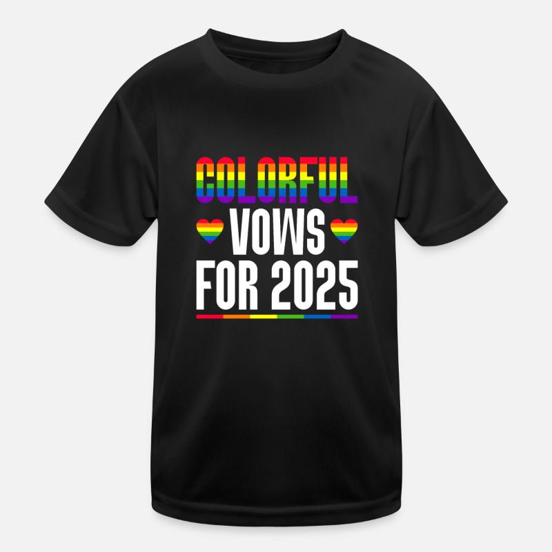 Gay Pride 2025 Hochzeit Homo-Ehe Kinder Funktions-T-Shirt