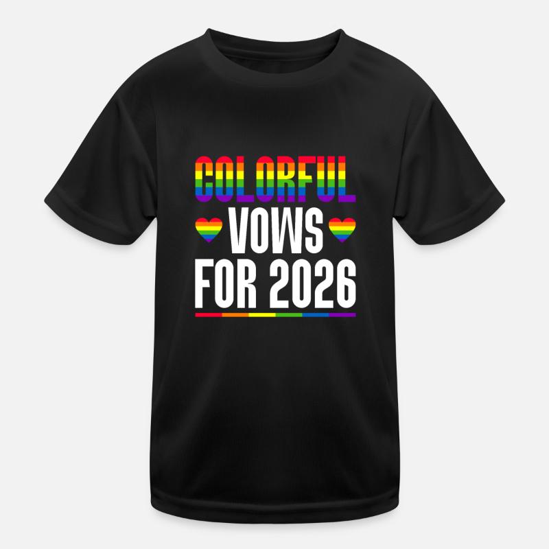 Gay Pride 2026 Hochzeit Homo-Ehe Kinder Funktions-T-Shirt