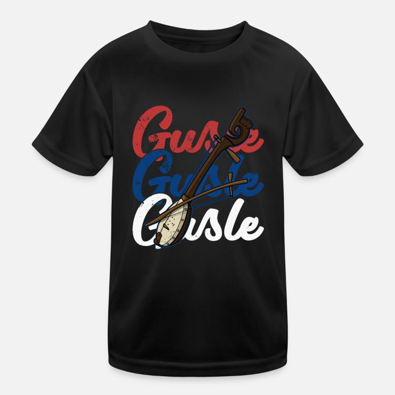 Serbien Balkan Gusle Musik Flagge Kinder Funktions-T-Shirt