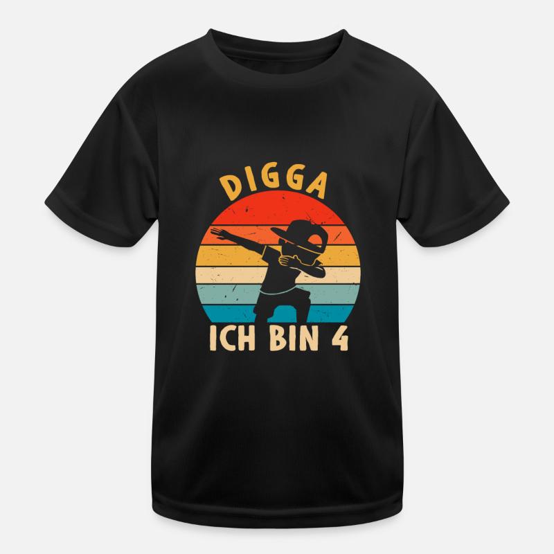 Digga Ich bin 4 Kinder Funktions-T-Shirt
