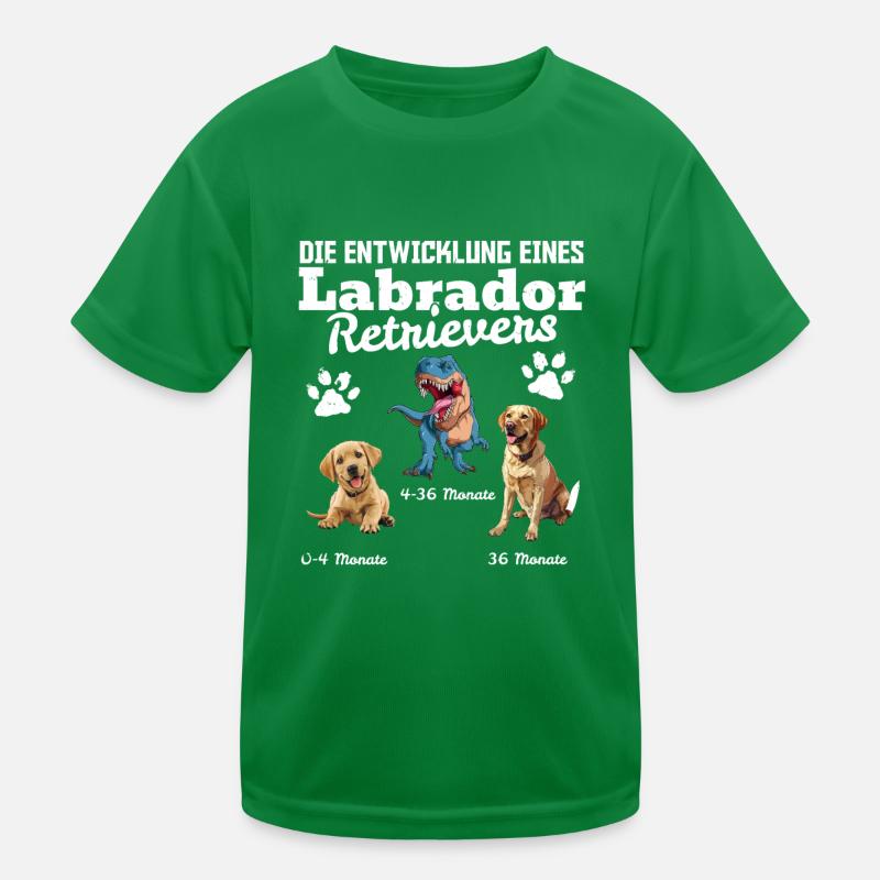 Hundebesitzer DIE EVOLUTION EINES LABRADOR Kinder Funktions-T-Shirt