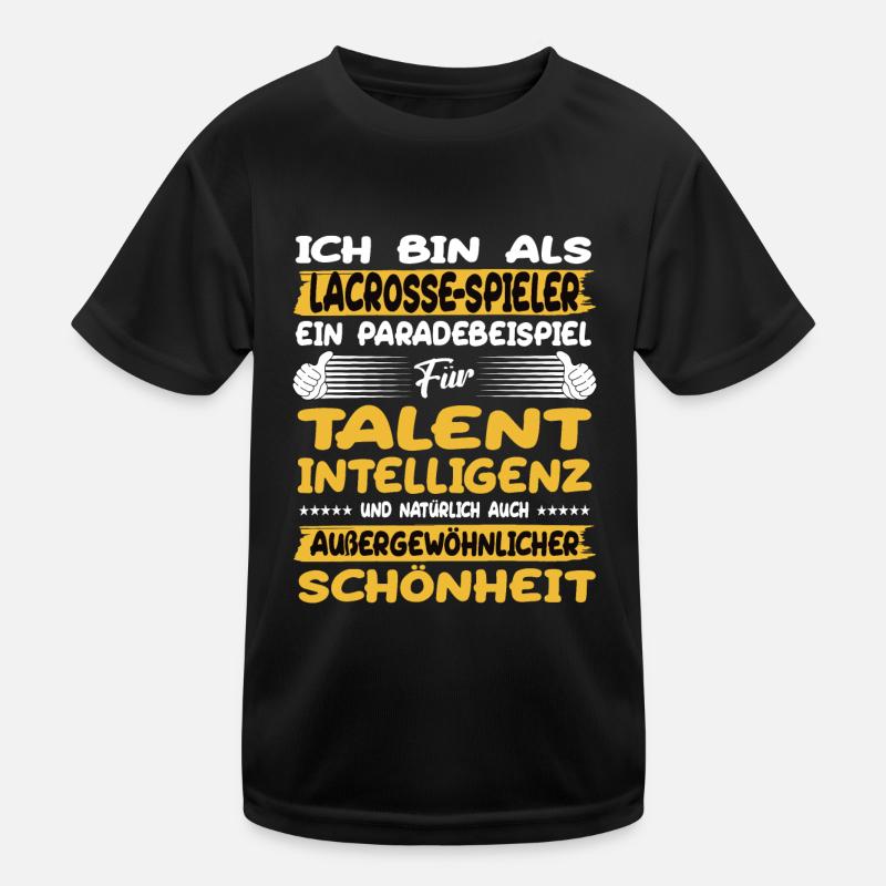 Lacrosse player a prime example of lacrosse Kids Functional T-Shirt
